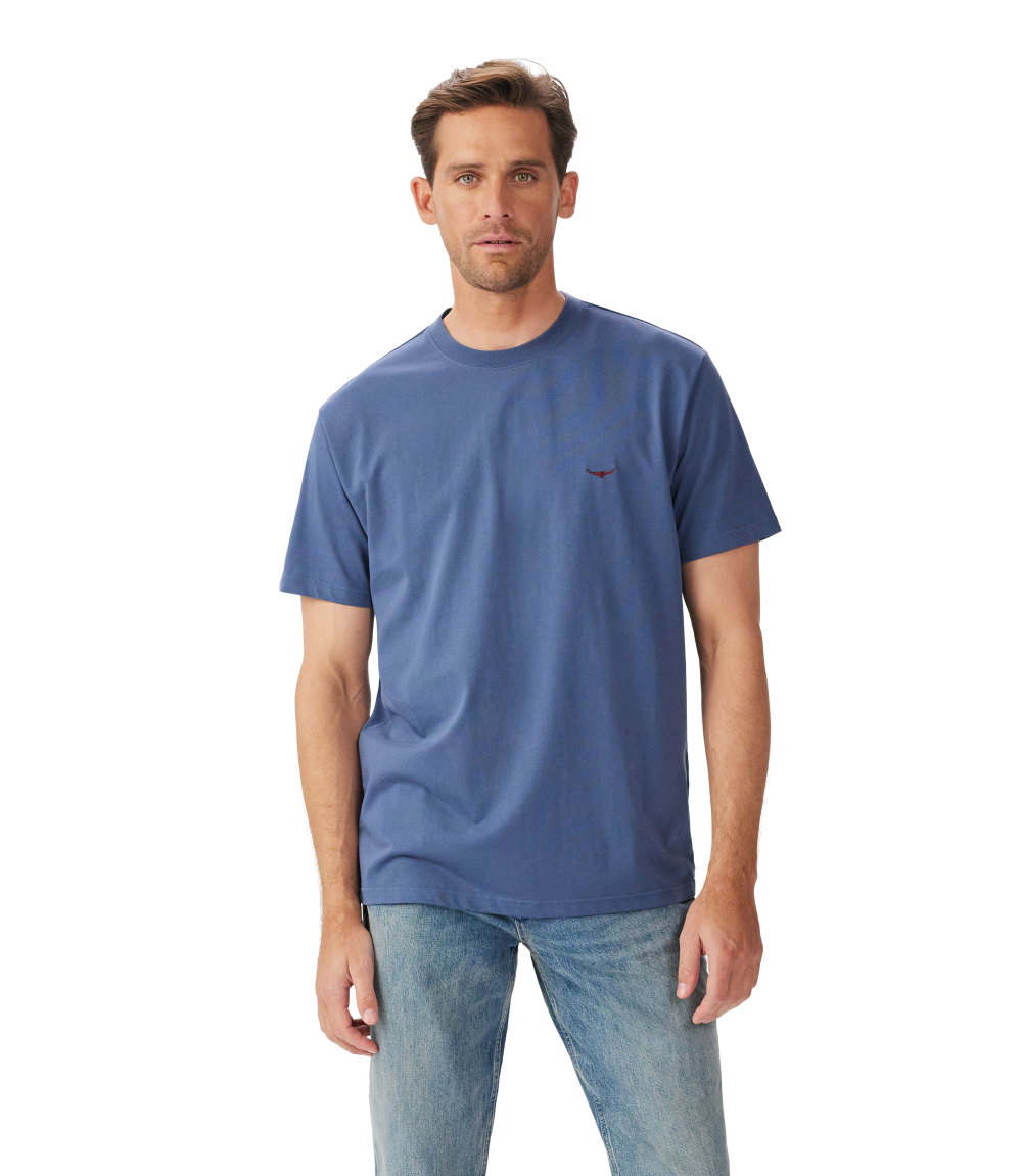 R.M.Williams Mens Parson S/S Tee (KD210JE53) Vintage Indigo