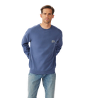 R.M.Williams Mens Branded Crew Jumper (KCU00BB01) Blue