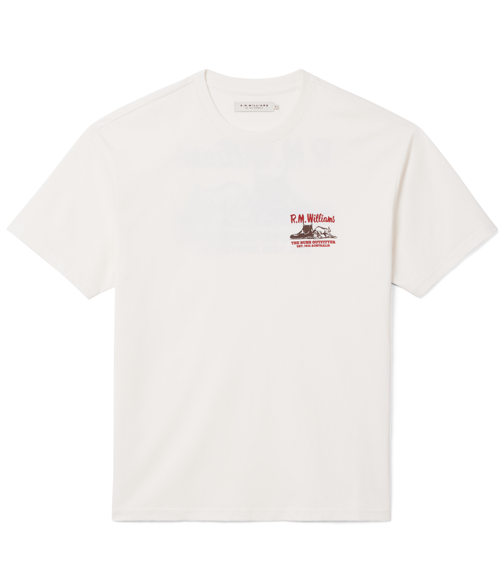 R.M.Williams Mens Last S/S Tee (KDU10JE04) White