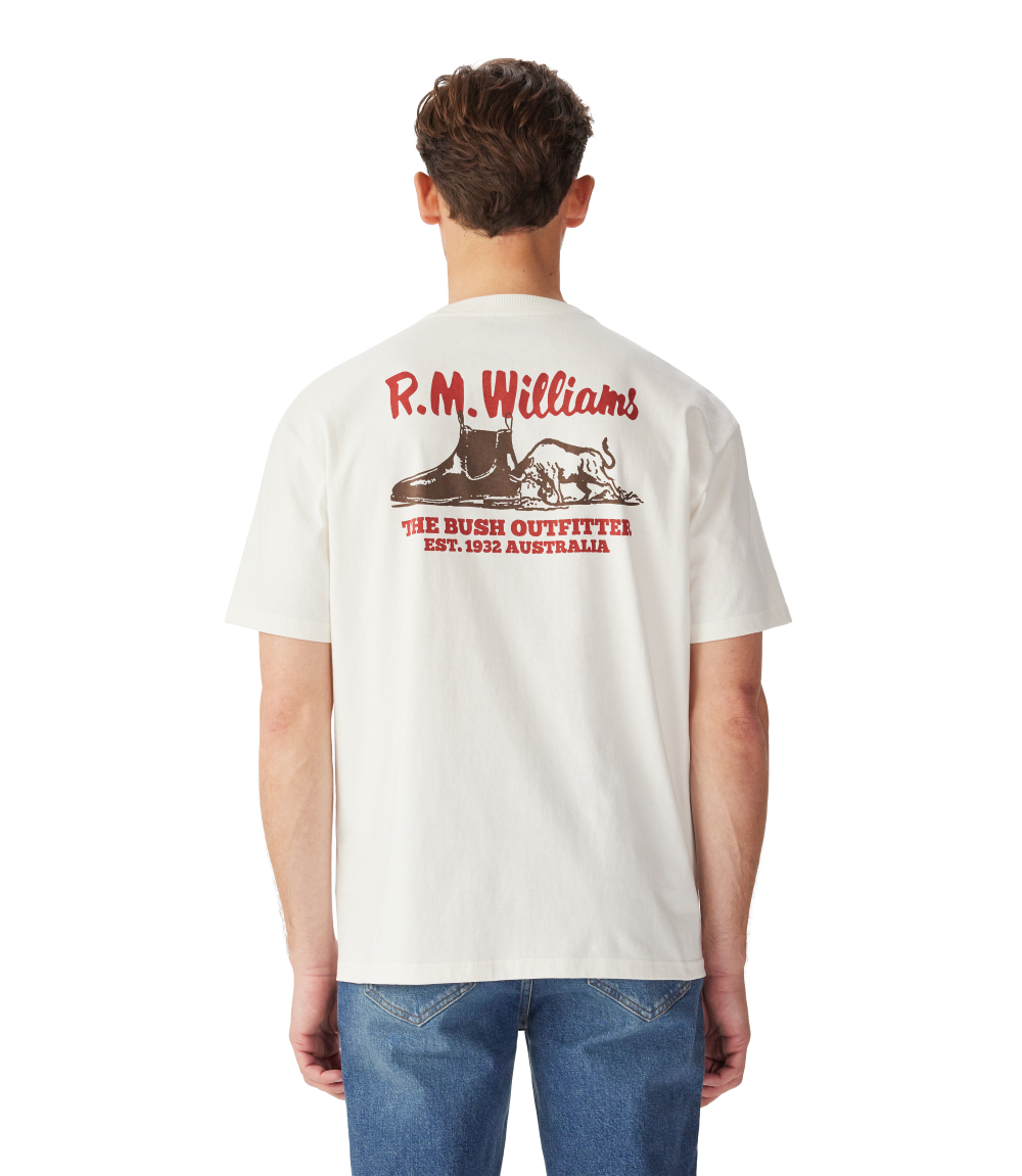 R.M.Williams Mens Last S/S Tee (KDU10JE04) White