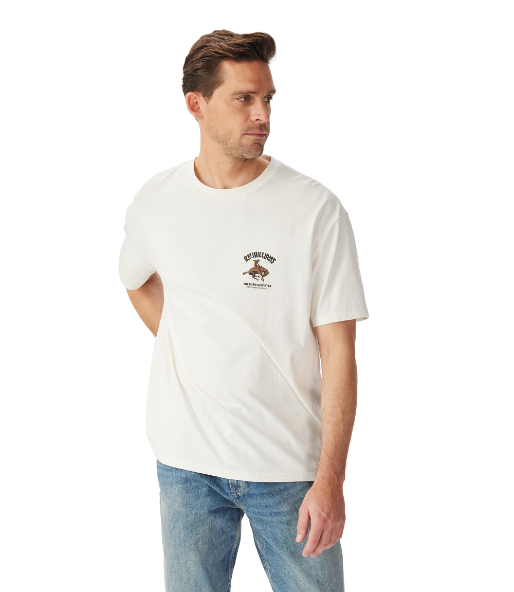R.M.Williams Mens Cloudbuster S/S Tee (KDU10JE03) White