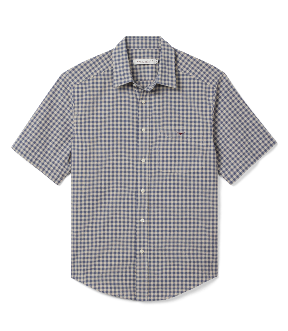 R.M.Williams Mens Johnson S/S Shirt (SHU11OS01) Blue