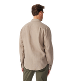 R.M.Williams Mens Newman Classic Linen L/S Shirt (SHU00LI01) Taupe