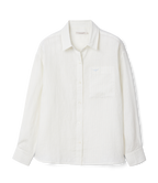 R.M.Williams Womens Hopeland Stripe L/S Linen Shirt (SHX01LN01) White Blue