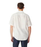 R.M.Williams Mens Newman Linen S/S Shirt (SHU10LI01) White