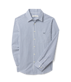 R.M.Williams Mens Augusta Classic Poplin L/S Shirt (SHU01PS01) White Blue