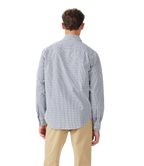 R.M.Williams Mens Augusta Classic Poplin L/S Shirt (SHU01PS01) White Blue