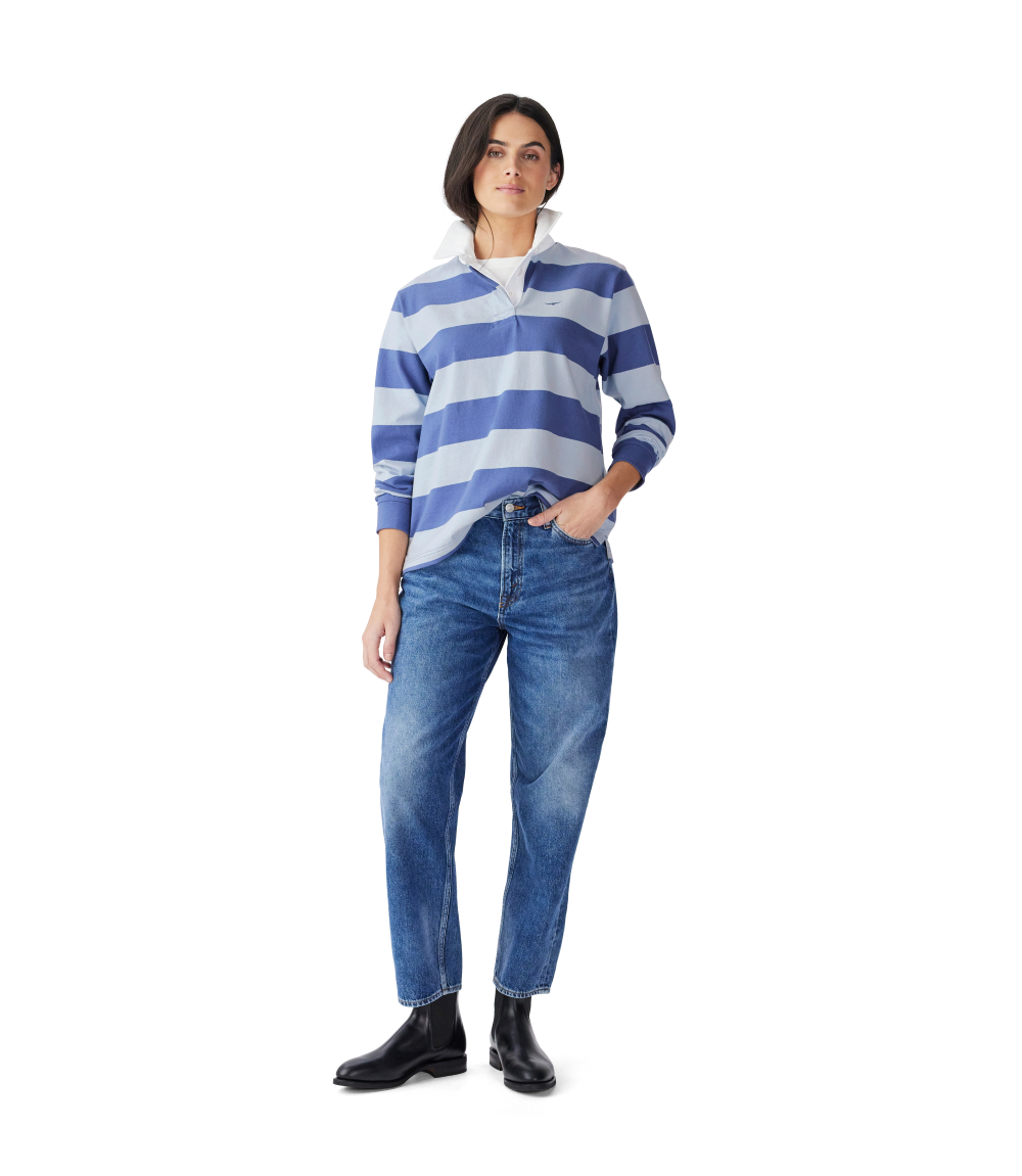 R.M.Williams Womens Narran Stripe Rugby (KR800RJ15) Blue