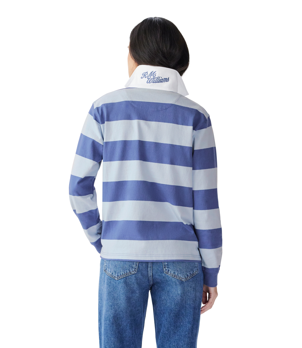 R.M.Williams Womens Narran Stripe Rugby (KR800RJ15) Blue