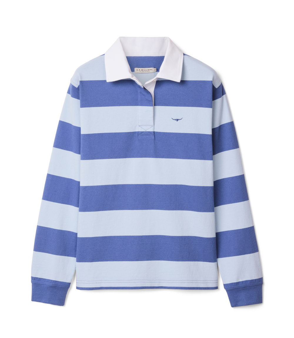 R.M.Williams Womens Narran Stripe Rugby (KR800RJ15) Blue