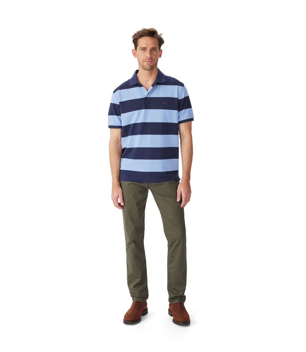 R.M.Williams Mens Craddle Polo (KP210QS06) Navy Blue