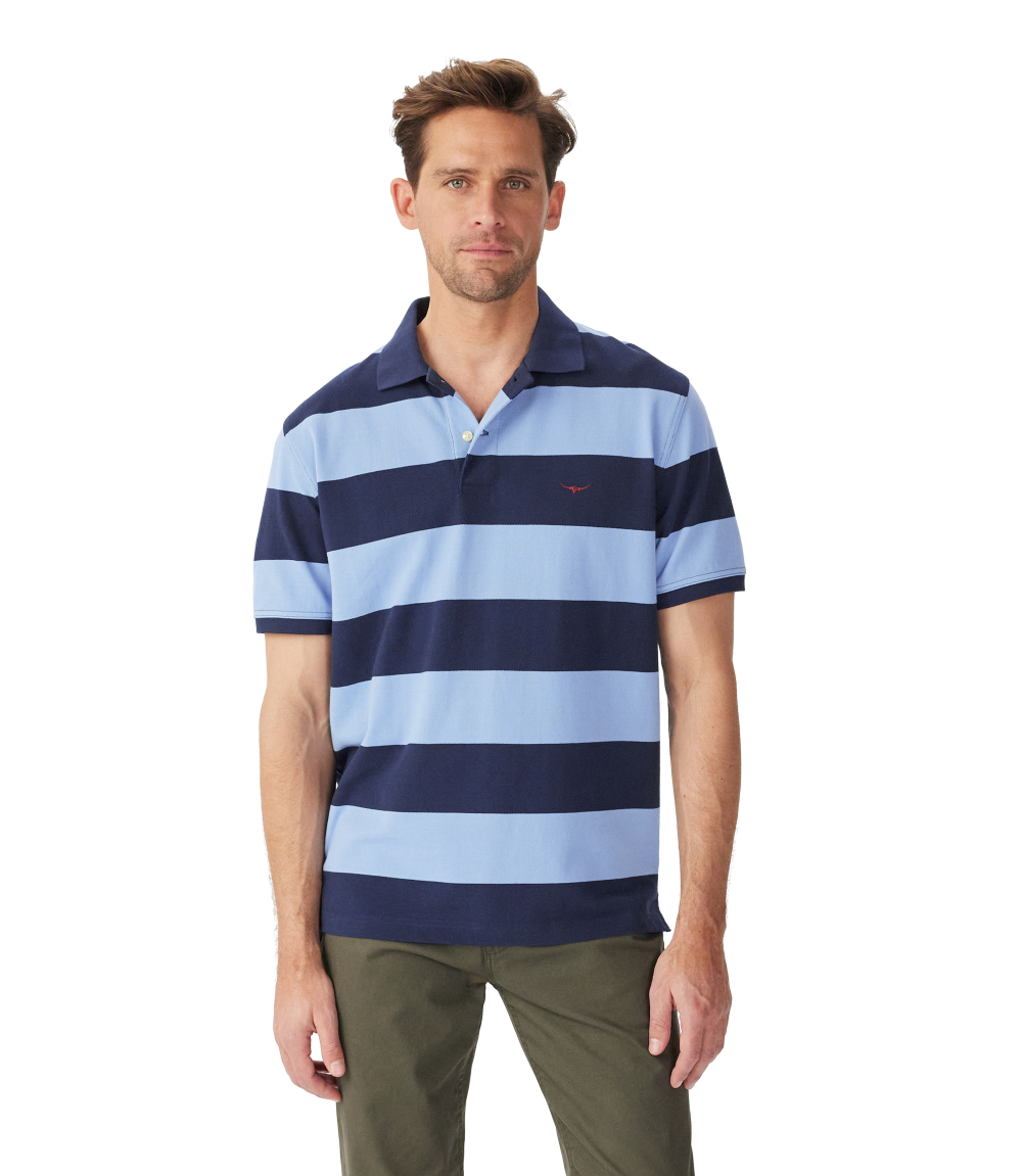 R.M.Williams Mens Craddle Polo (KP210QS06) Navy Blue