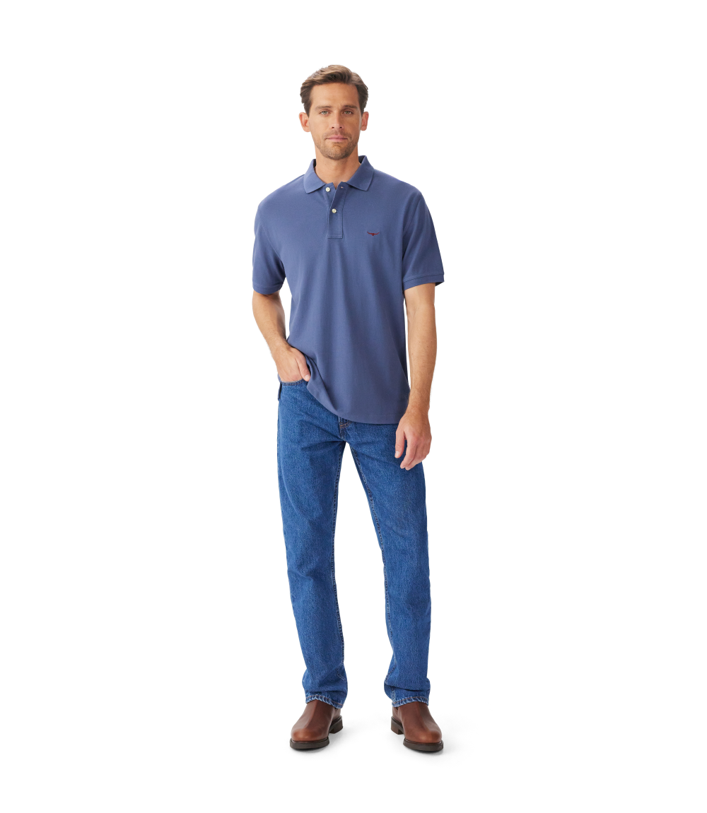 R.M.Williams Mens Rod Polo (KP210PQ23) Blue