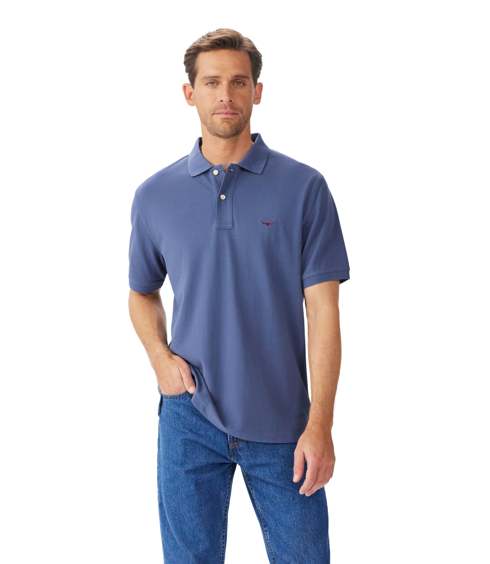 R.M.Williams Mens Rod Polo (KP210PQ23) Blue