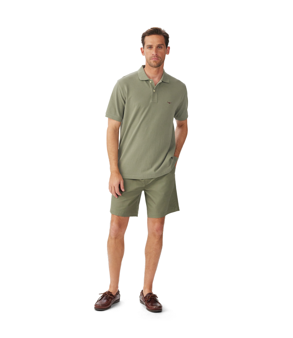 R.M.Williams Mens Rod Polo (KP210PQ23) Dark Olive/Olive