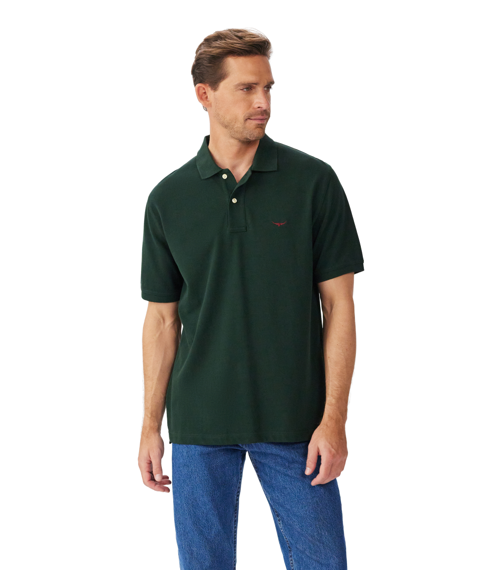 R.M.Williams Mens Rod Polo (KP210PQ23) Pine