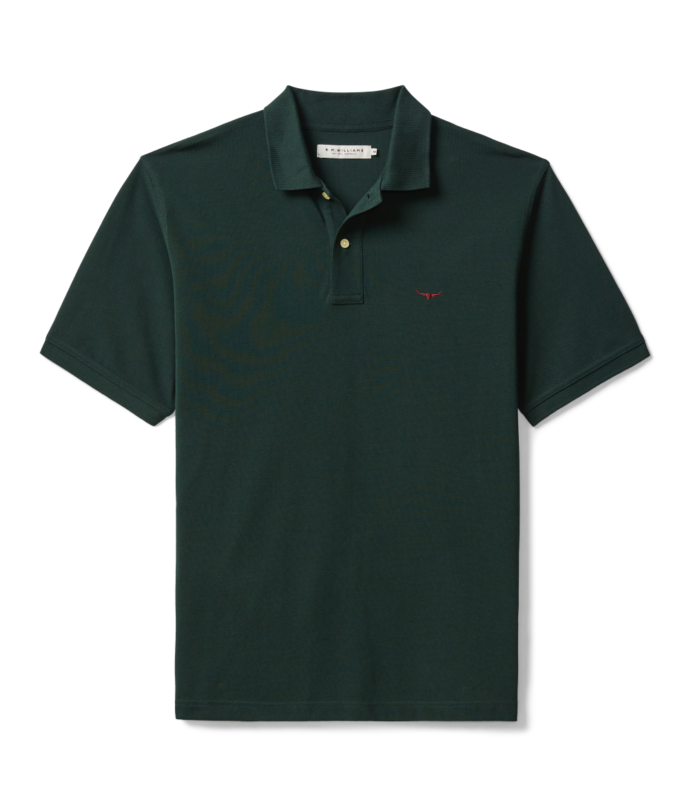 R.M.Williams Mens Rod Polo (KP210PQ23) Pine