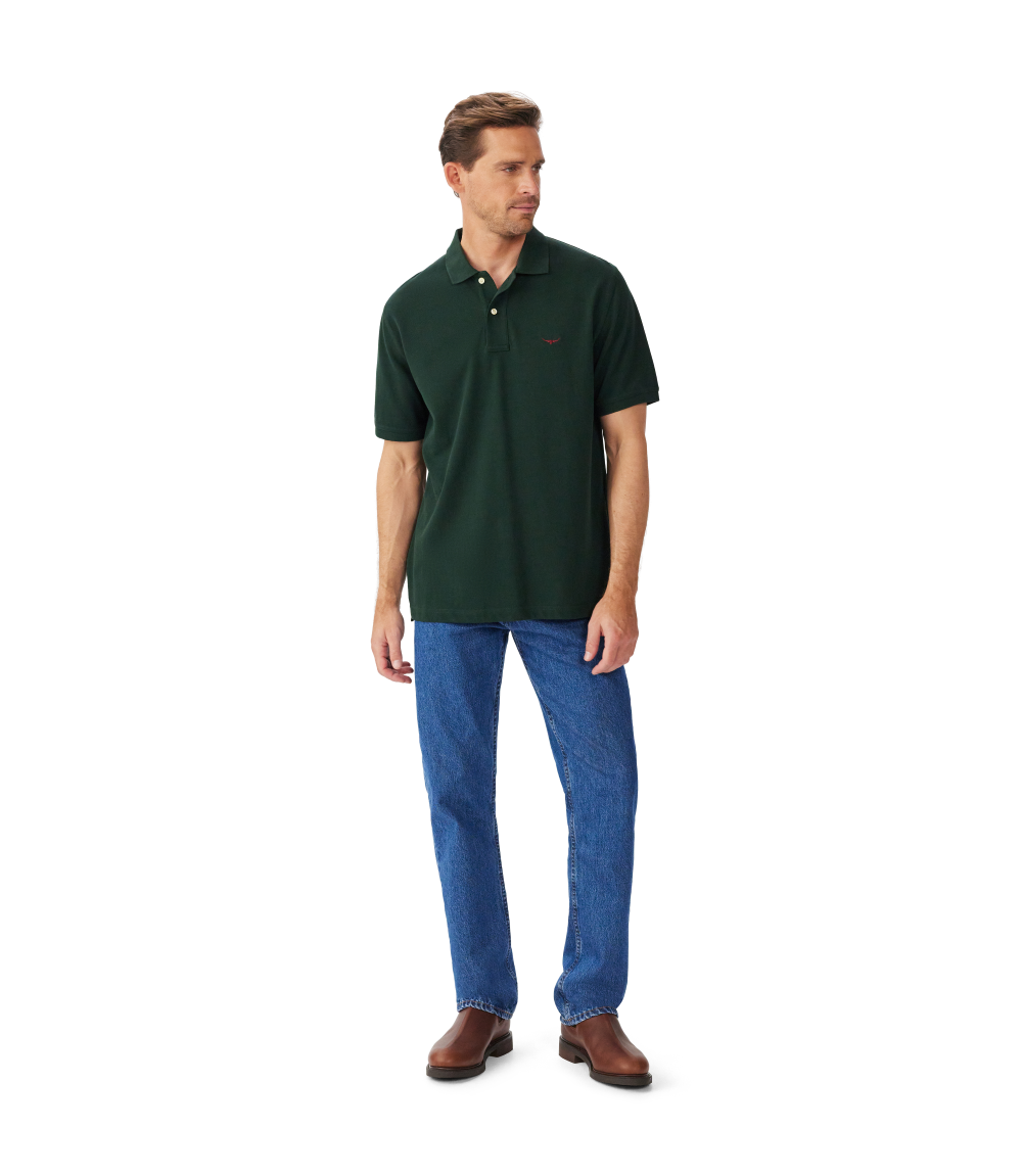 R.M.Williams Mens Rod Polo (KP210PQ23) Pine