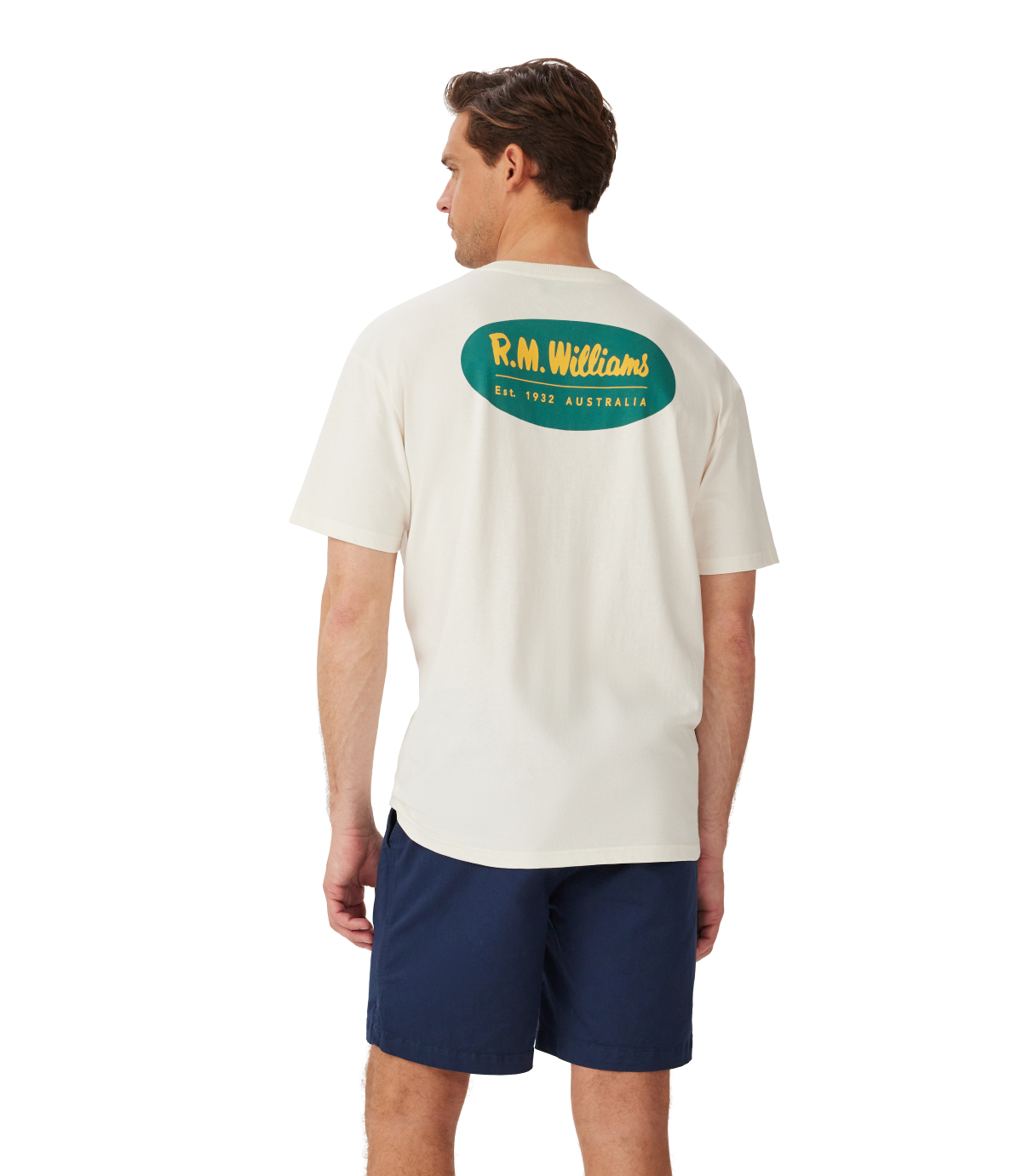 R.M.Williams Mens 90s Logo S/S Tee (KDU10JE01) White