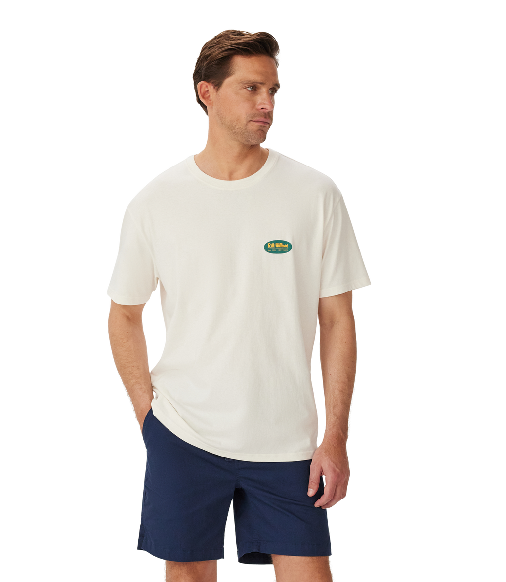R.M.Williams Mens 90s Logo S/S Tee (KDU10JE01) White