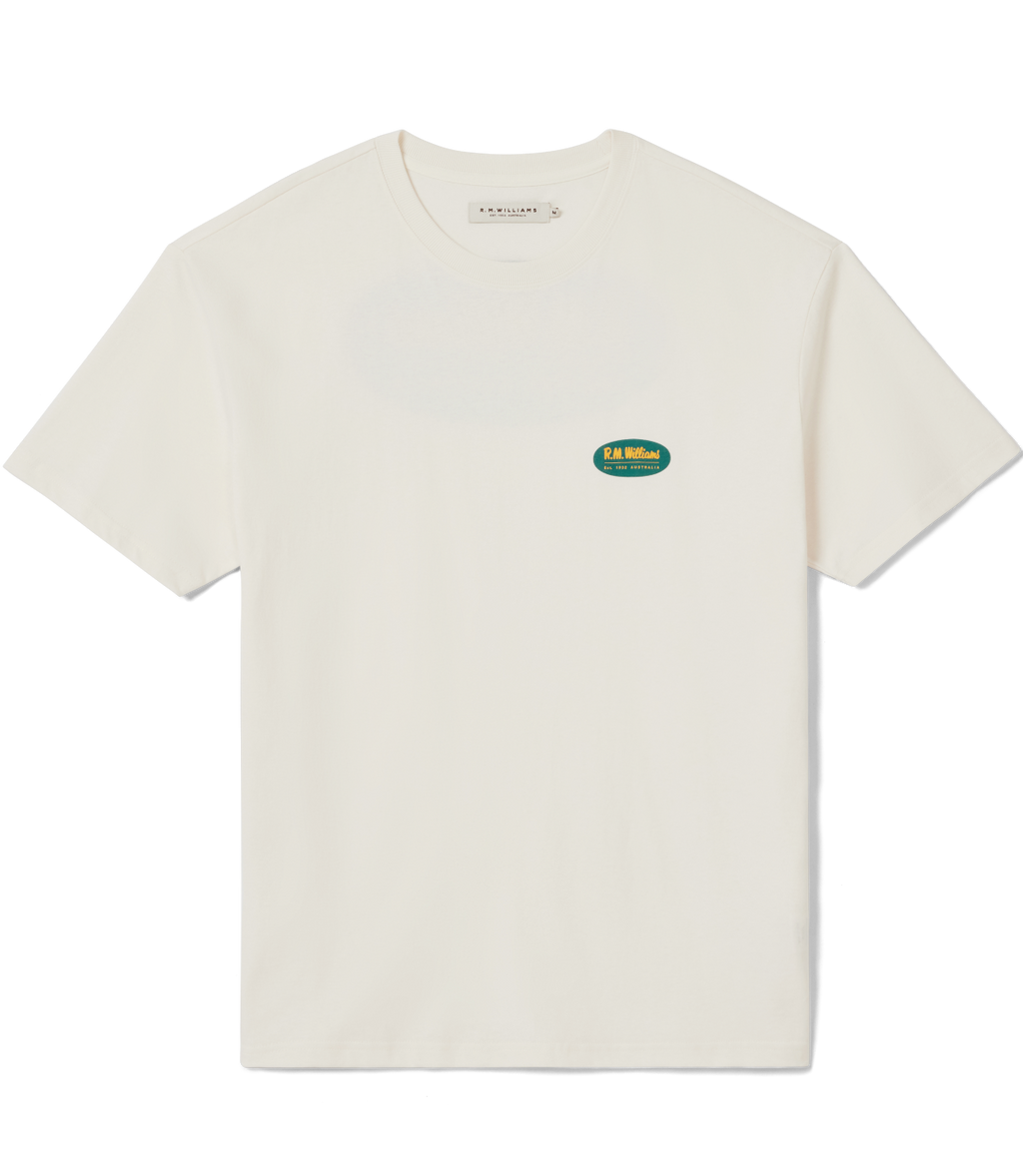 R.M.Williams Mens 90s Logo S/S Tee (KDU10JE01) White