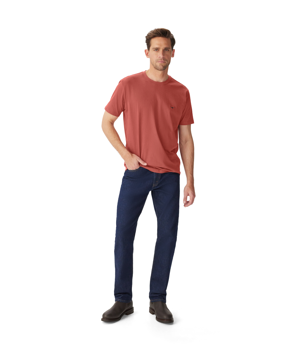 R.M.Williams Mens Parson S/S Tee (KD210JE53) Red