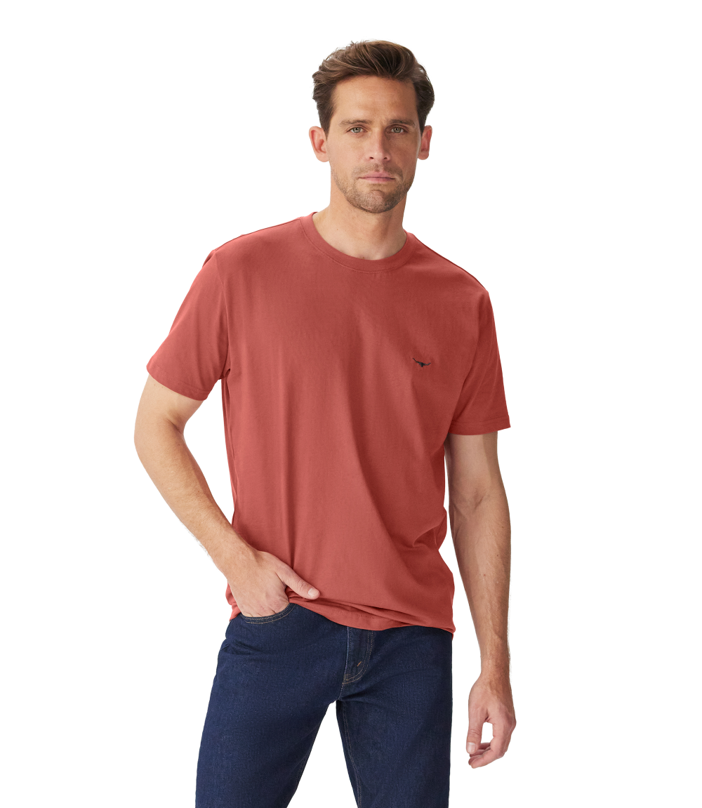 R.M.Williams Mens Parson S/S Tee (KD210JE53) Red