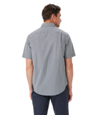 R.M.Williams Mens Classic Poplin Check S/S Shirt (SH211PS04) Navy Char
