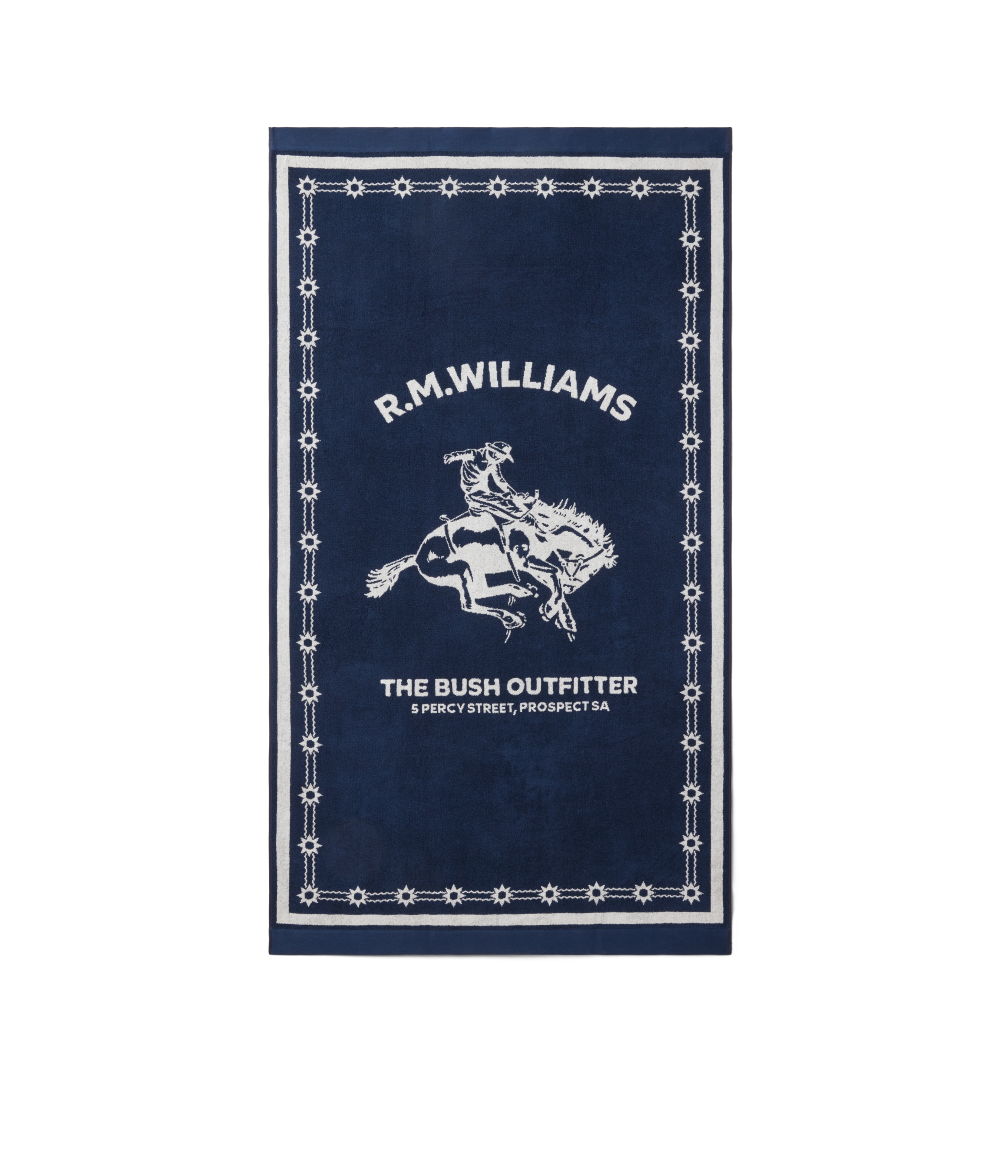 R.M.Williams Cloudbuster Towel (LSLCOCO03) Navy
