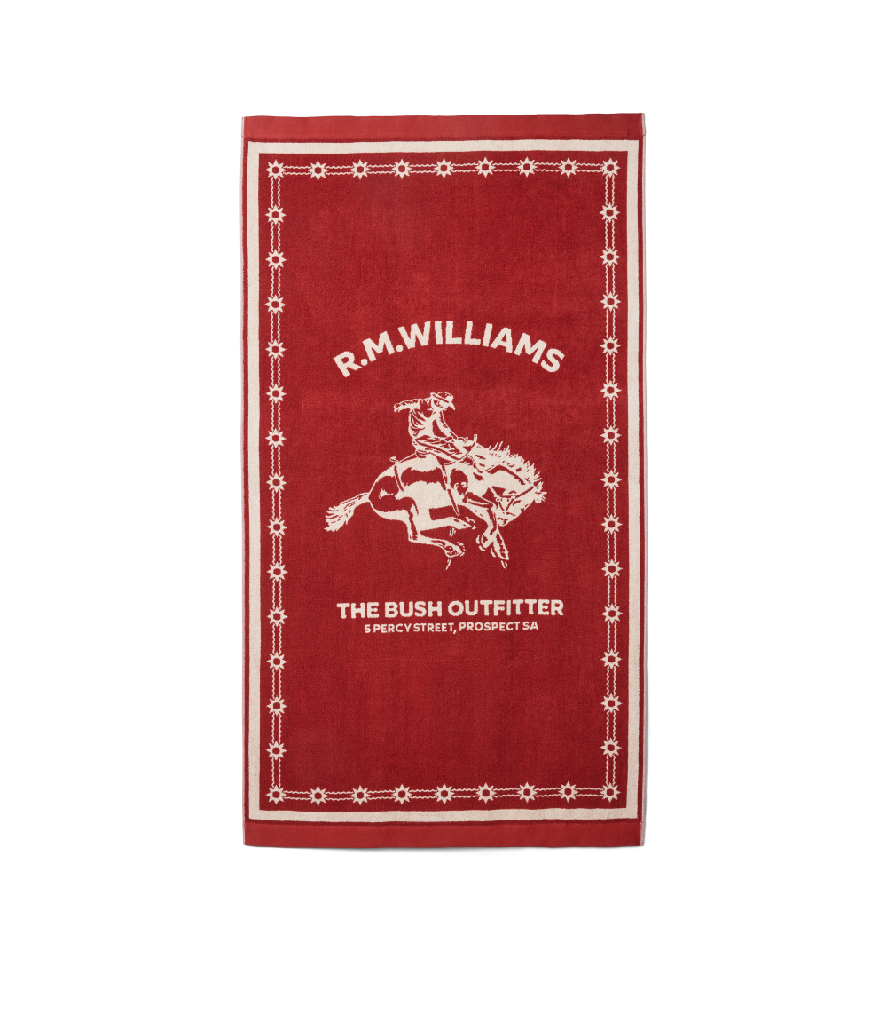 R.M.Williams Cloudbuster Towel (LSLCOCO03) Red Ochre