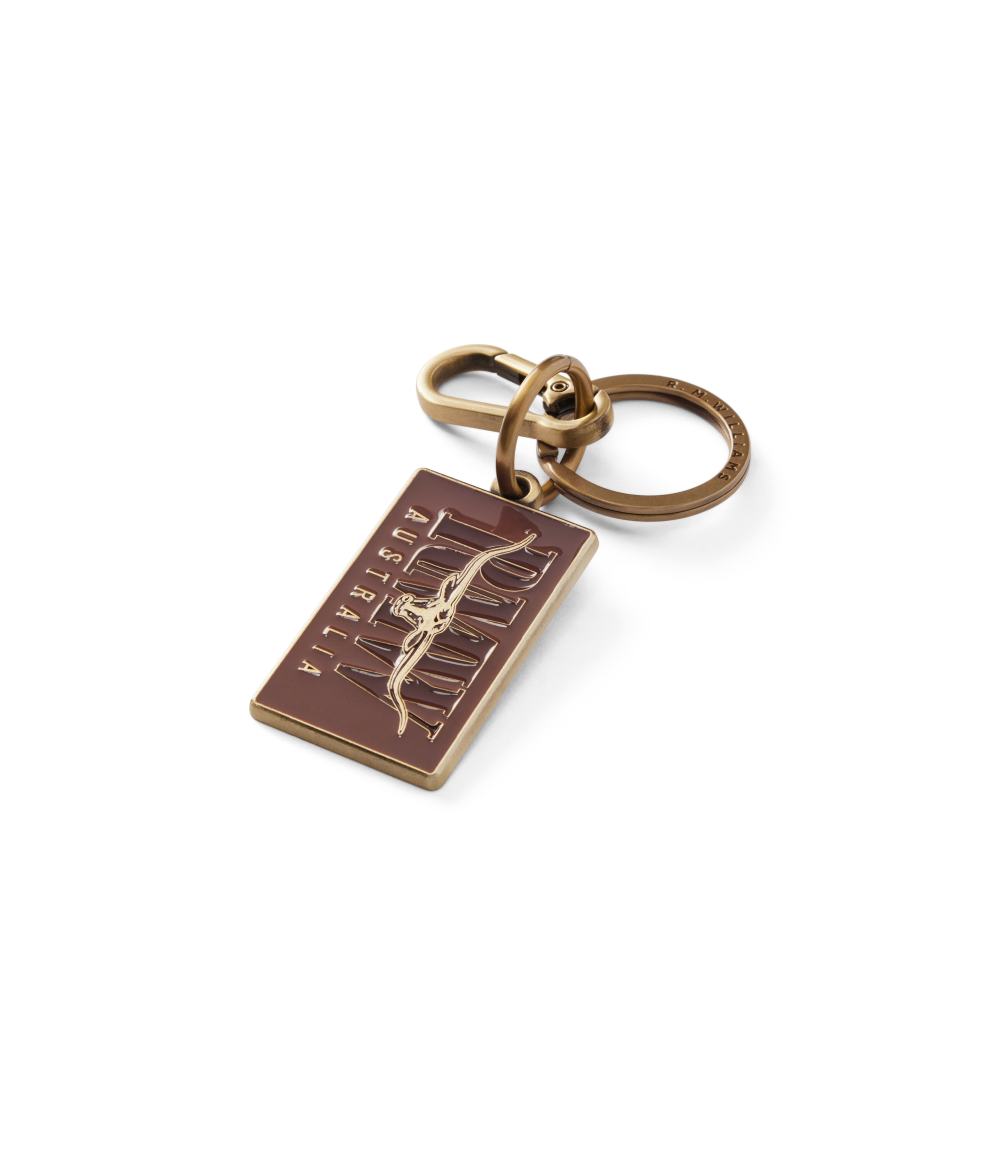 R.M.Williams Mens Heritage Logo Enamel Keyring (CKS4AMT01) Brown