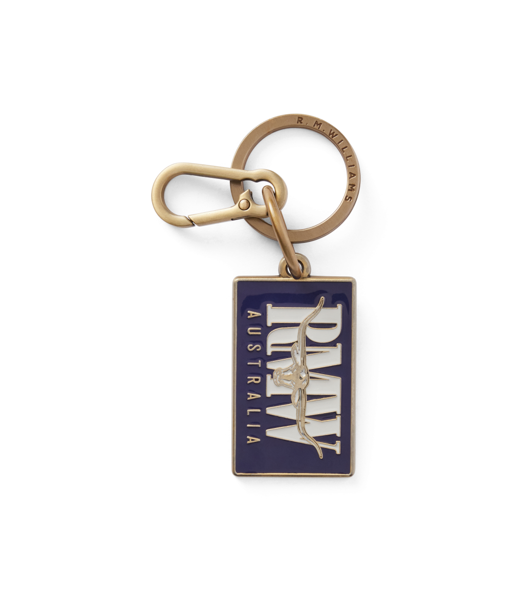 R.M.Williams Mens Heritage Logo Enamel Keyring (CKS4AMT02) Navy