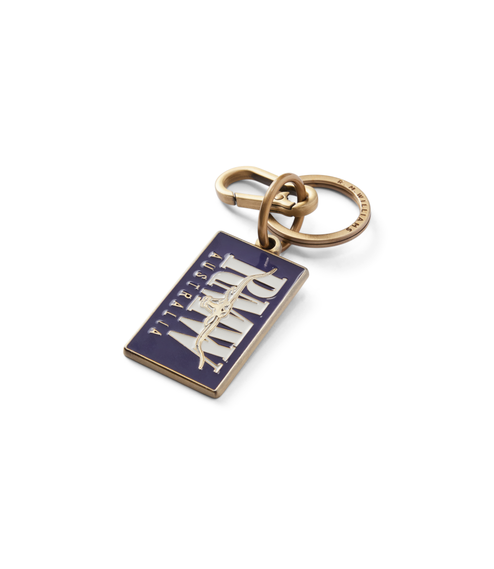 R.M.Williams Mens Heritage Logo Enamel Keyring (CKS4AMT02) Navy