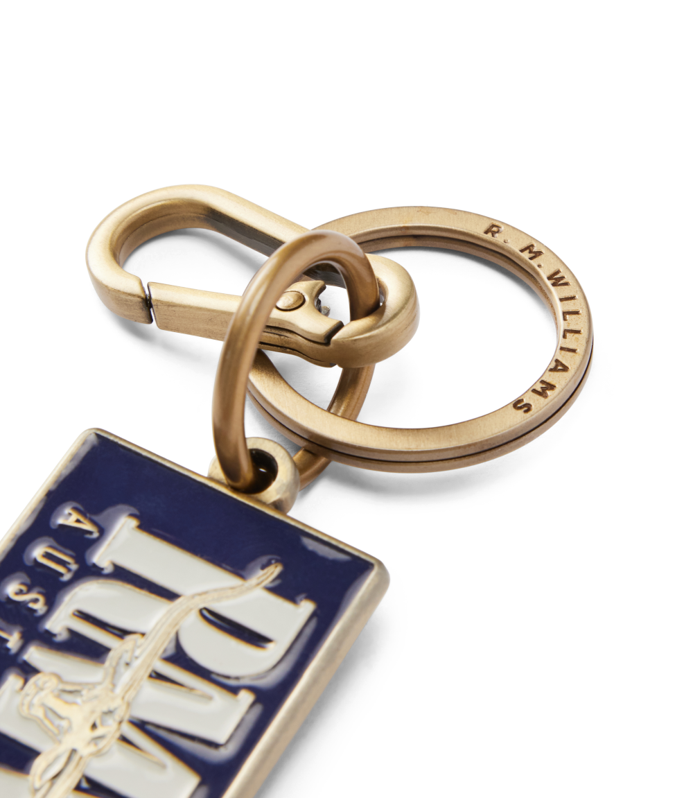 R.M.Williams Mens Heritage Logo Enamel Keyring (CKS4AMT02) Navy