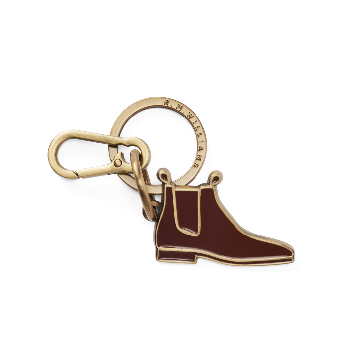 R.M.Williams Mens Boot Enamel Keyring (CKS4AMT01) Chestnut