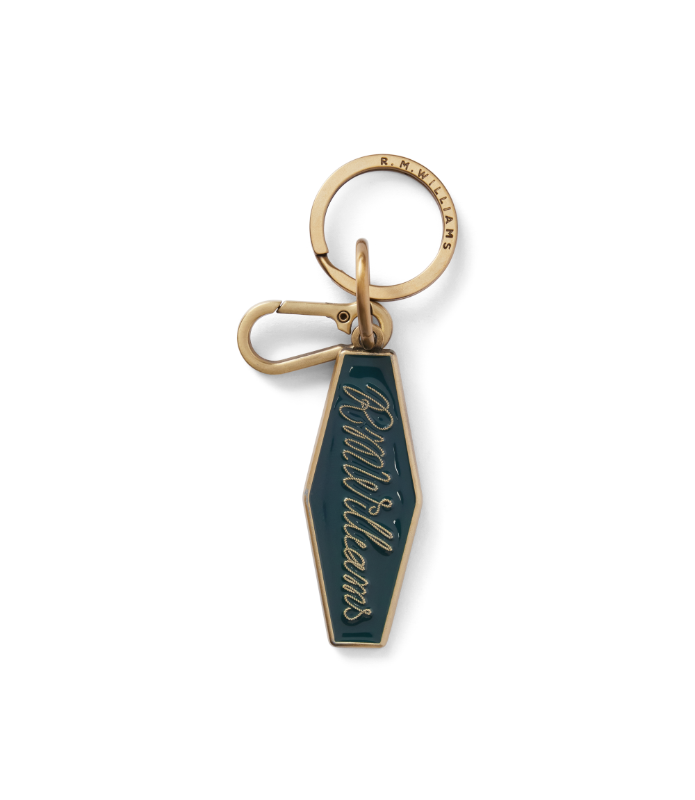 R.M.Williams Mens Rope Logo Enamel Keyring (CKS4AMT01) Pine