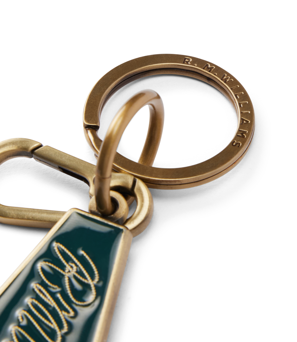 R.M.Williams Mens Rope Logo Enamel Keyring (CKS4AMT01) Pine