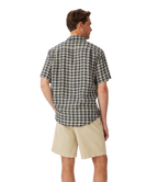 R.M.Williams Mens Toby Linen S/S Shirt (SHU11LL01) Navy/Sage/White