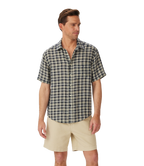 R.M.Williams Mens Toby Linen S/S Shirt (SHU11LL01) Navy/Sage/White