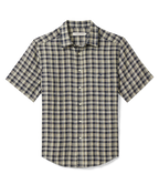 R.M.Williams Mens Toby Linen S/S Shirt (SHU11LL01) Navy/Sage/White