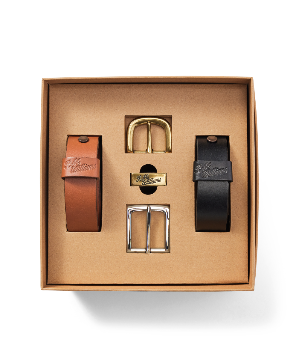 R.M.Williams 1 1/4 Belt gift set (BGD5NLE02) Caramel