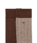 R.M.Williams Nelson Herringbone Sock 2 Pack (AKX9OCB01) Hot Fudge