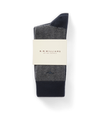 R.M.Williams Nelson Herringbone Sock 2 Pack (AKX9OCB01) Navy Grey