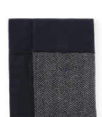 R.M.Williams Nelson Herringbone Sock 2 Pack (AKX9OCB01) Navy Grey
