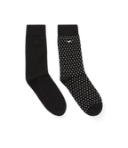 R.M.Williams Nelson Polka Dot Sock 2 Pack (AKX9OCB01) Black/Cream