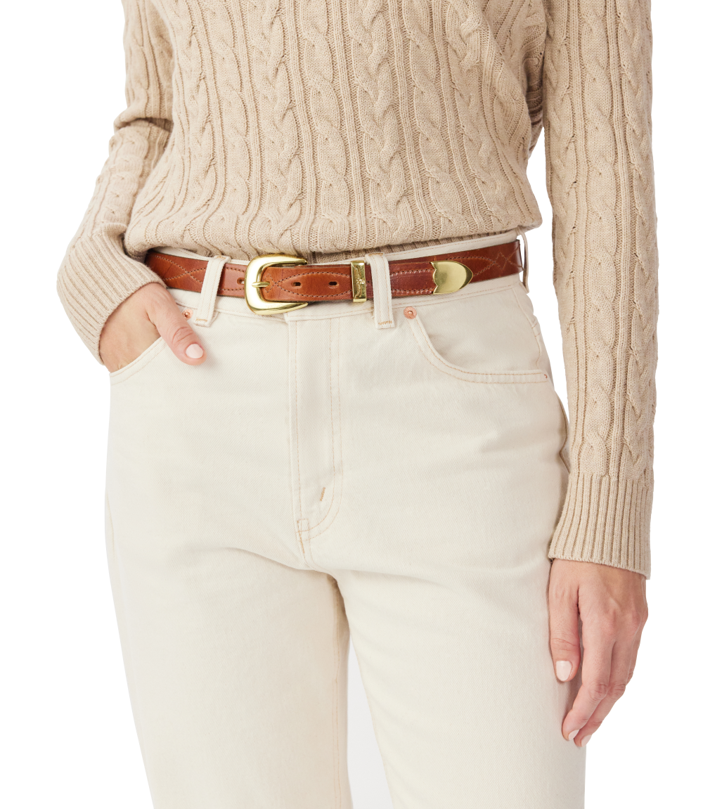 R.M.Williams Womens Cate Stitched Belt (BSC5EDA02) Tan