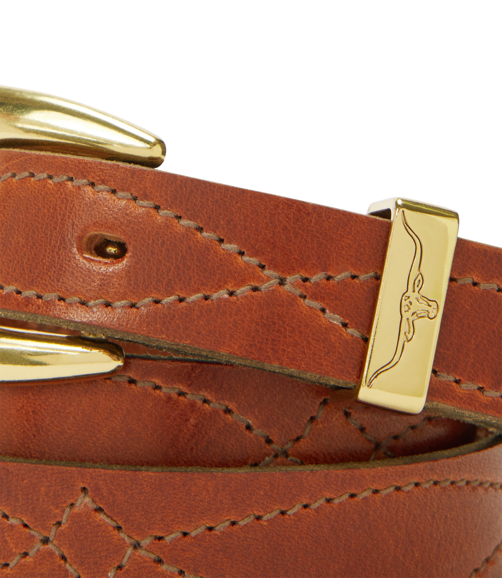 R.M.Williams Womens Cate Stitched Belt (BSC5EDA02) Tan