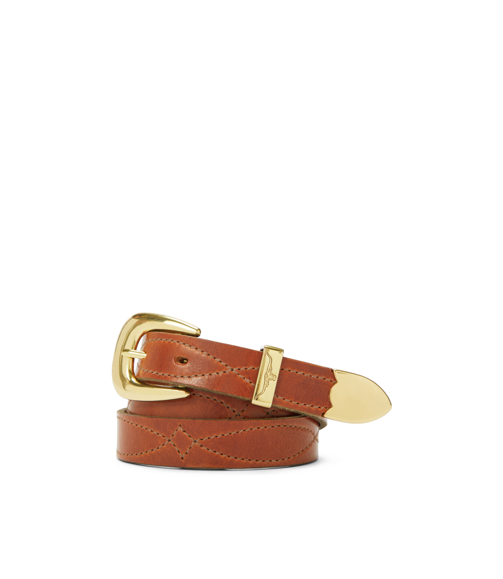 R.M.Williams Womens Cate Stitched Belt (BSC5EDA02) Tan