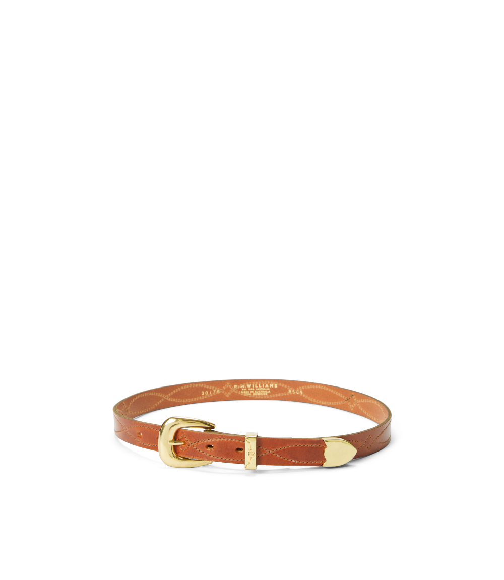 R.M.Williams Womens Cate Stitched Belt (BSC5EDA02) Tan