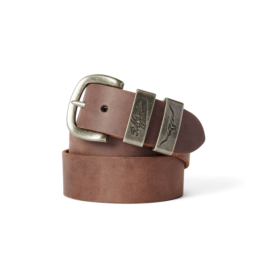 R.M.Williams Mens Drover Belt (BSF5WDN01) Bark